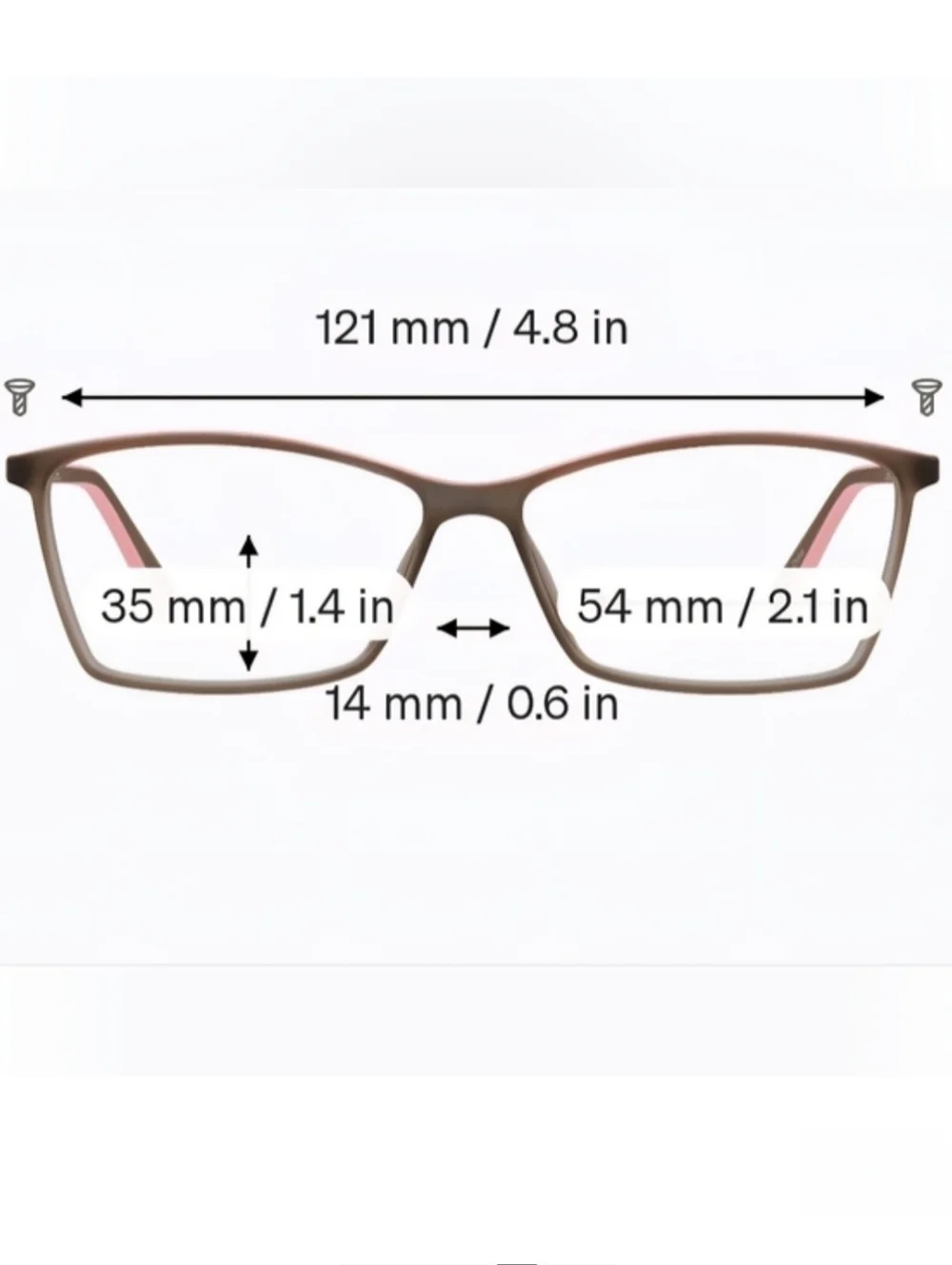Zenni Optical Two-Tone Rectangular Glasses #2013412 – Gray & Pink